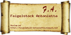 Feigelstock Antonietta névjegykártya